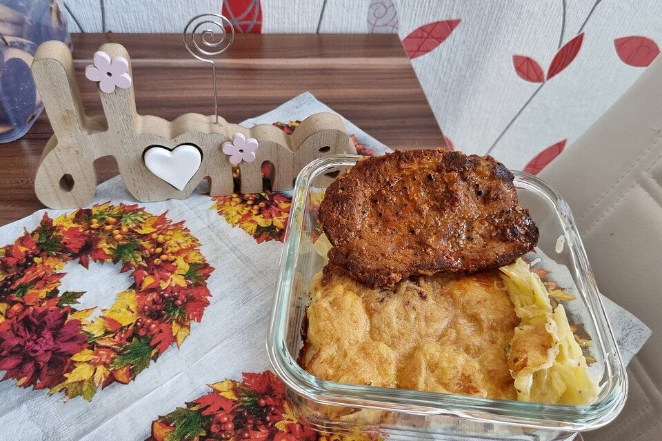 Einfacher Kartoffelgratin