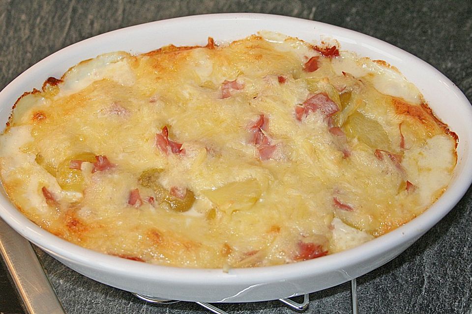 Einfacher Kartoffelgratin