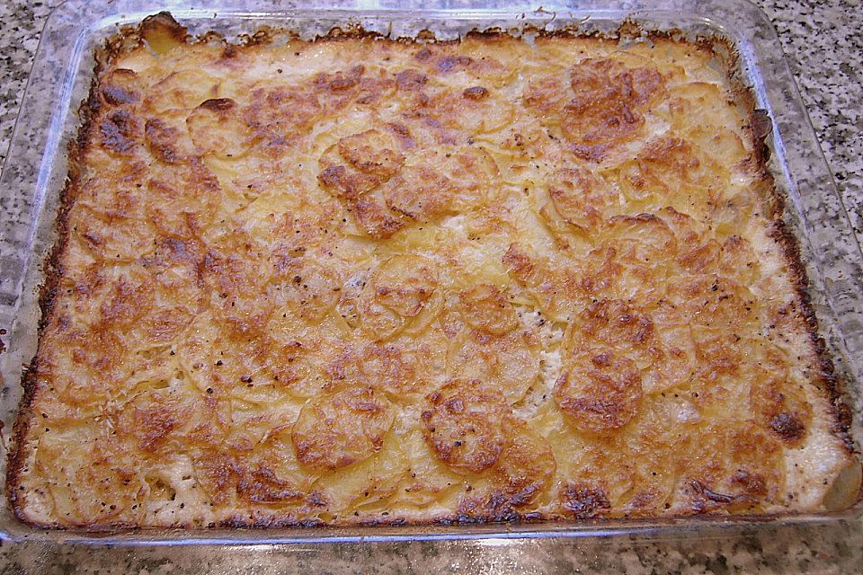 Einfacher Kartoffelgratin