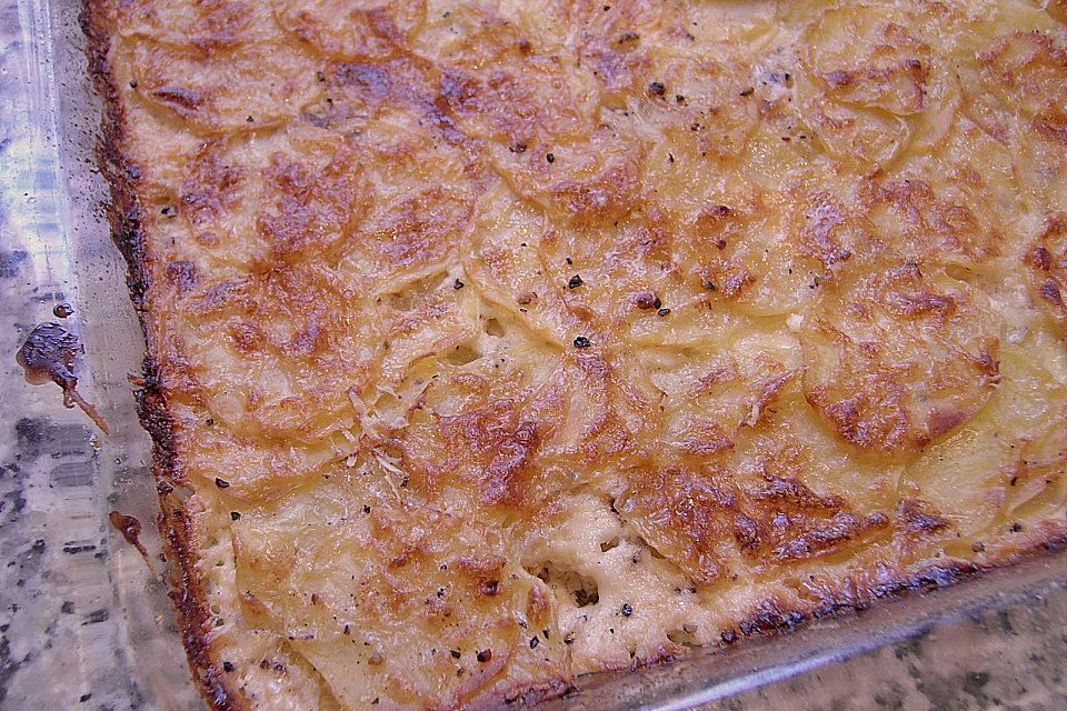 Einfacher Kartoffelgratin