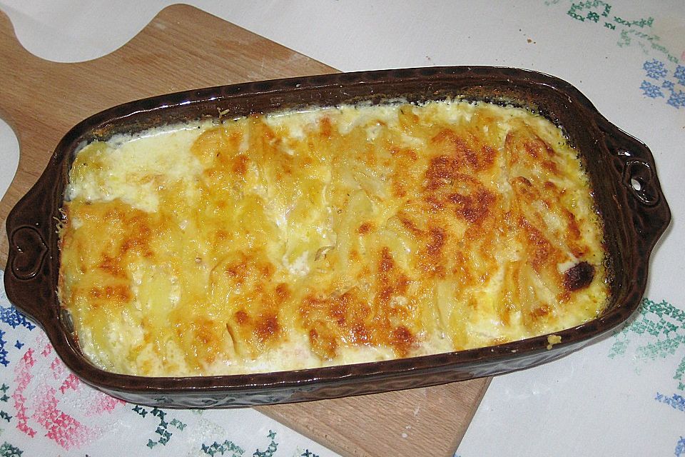 Einfacher Kartoffelgratin