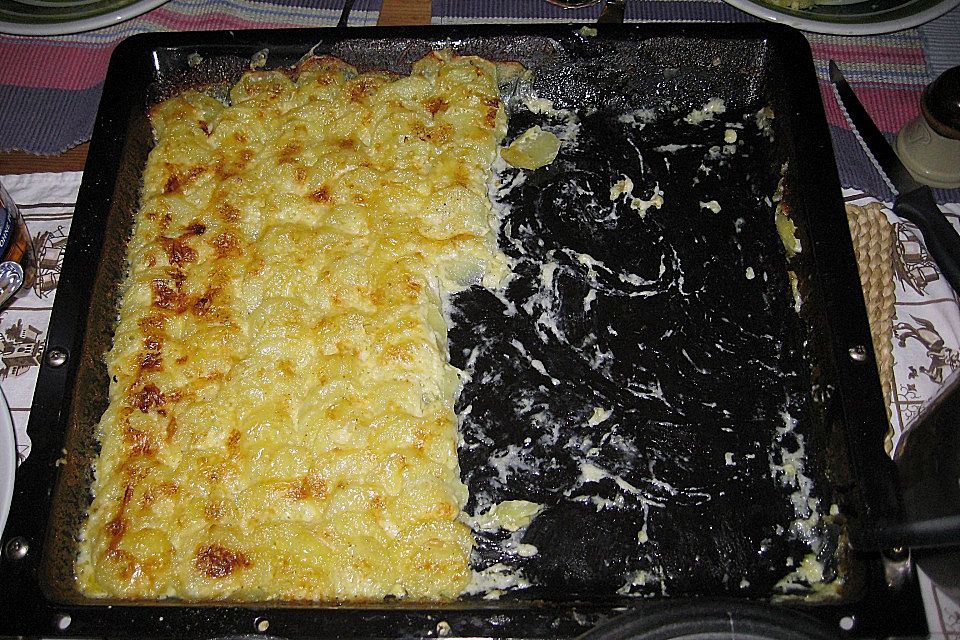 Einfacher Kartoffelgratin