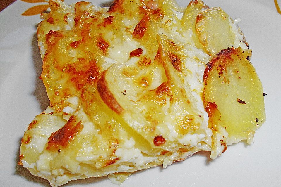 Einfacher Kartoffelgratin