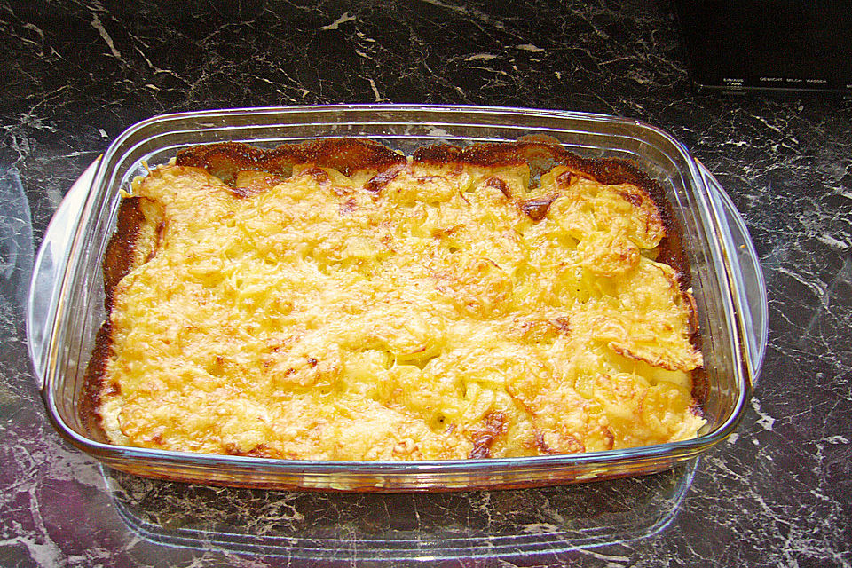 Einfacher Kartoffelgratin