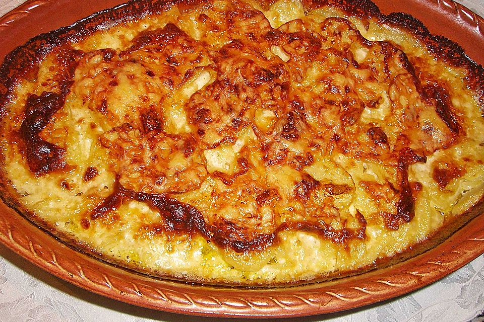 Einfacher Kartoffelgratin