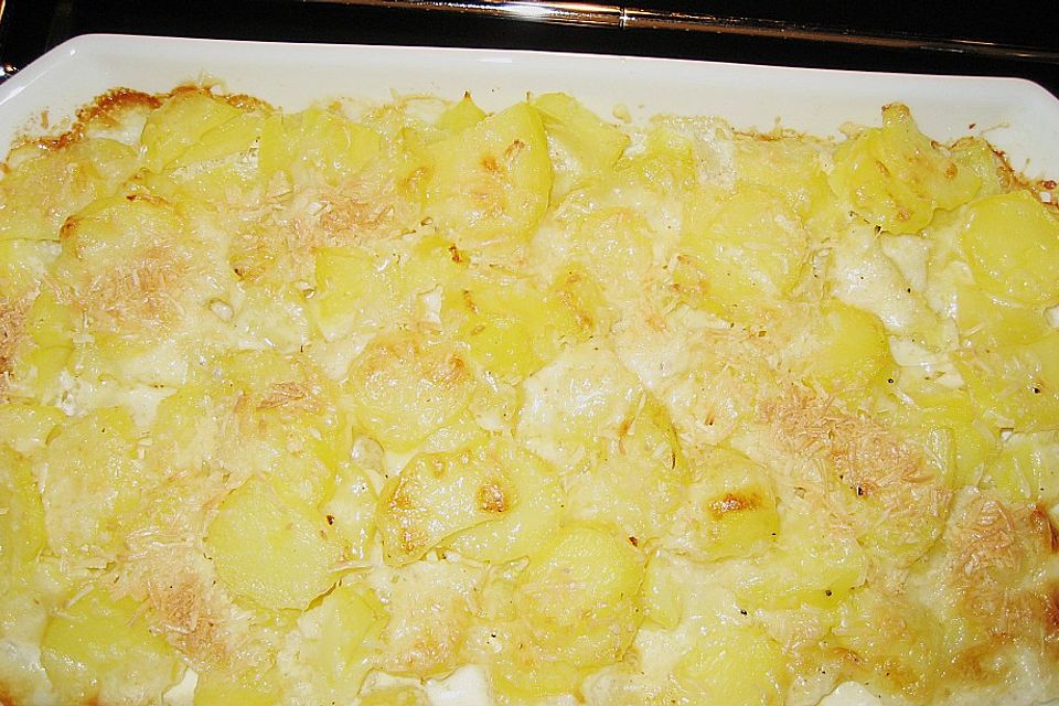 Einfacher Kartoffelgratin