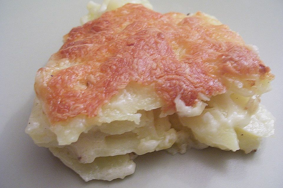 Einfacher Kartoffelgratin