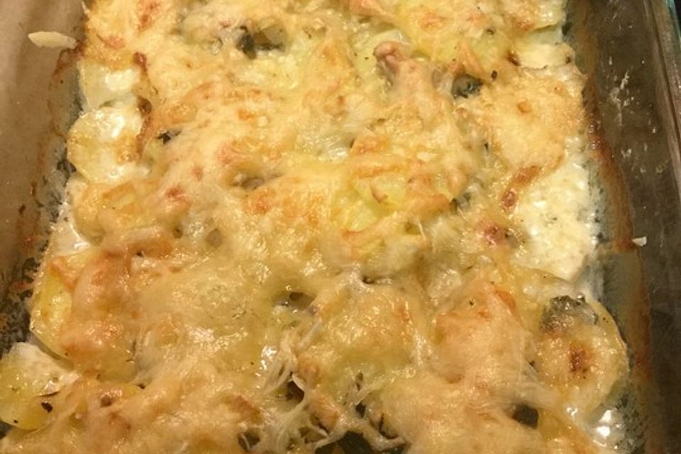 Einfacher Kartoffelgratin