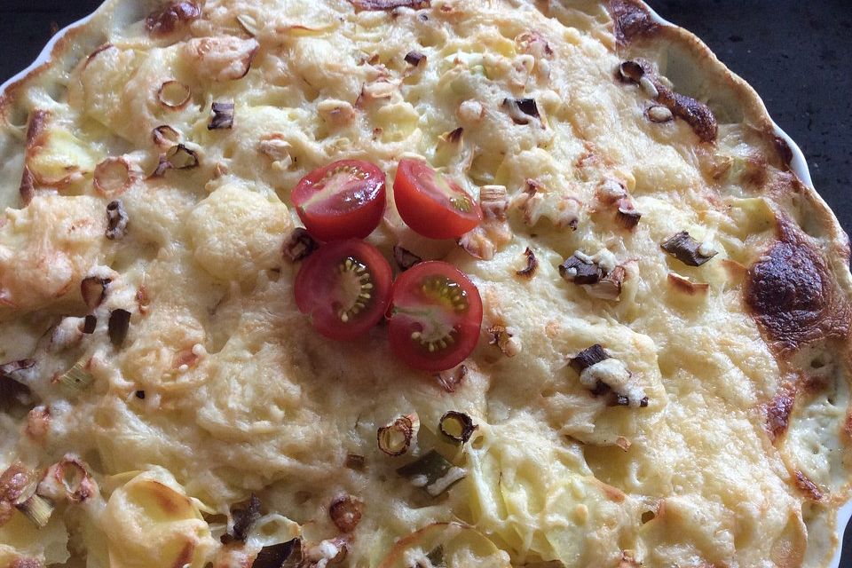 Einfacher Kartoffelgratin