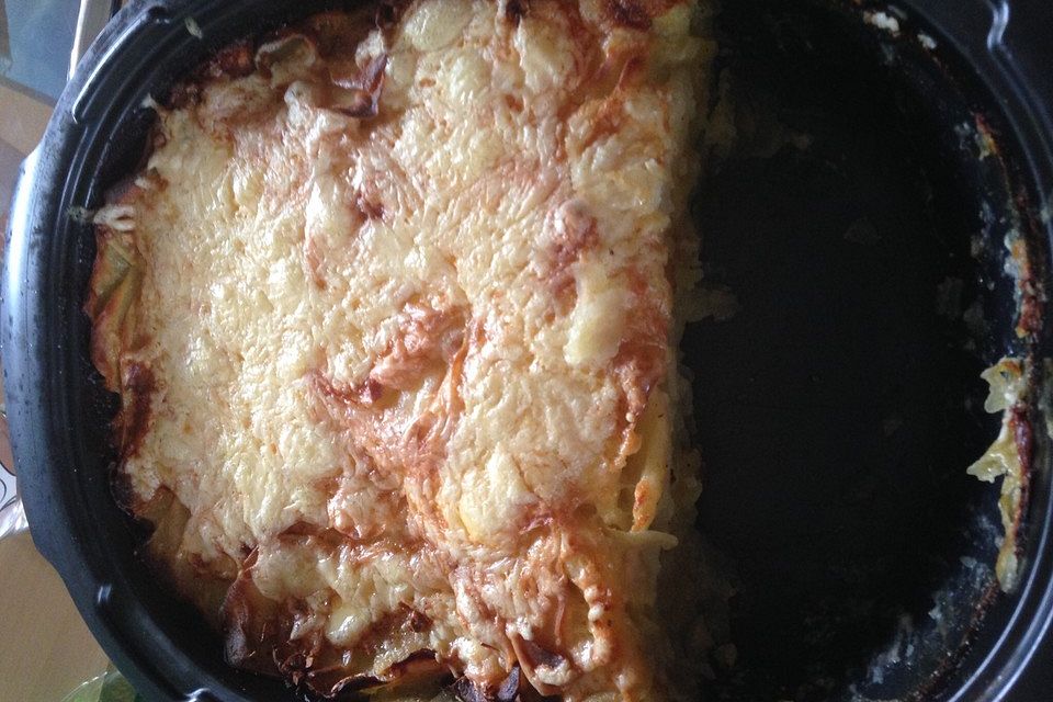 Einfacher Kartoffelgratin