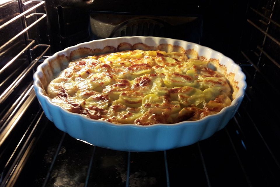 Einfacher Kartoffelgratin