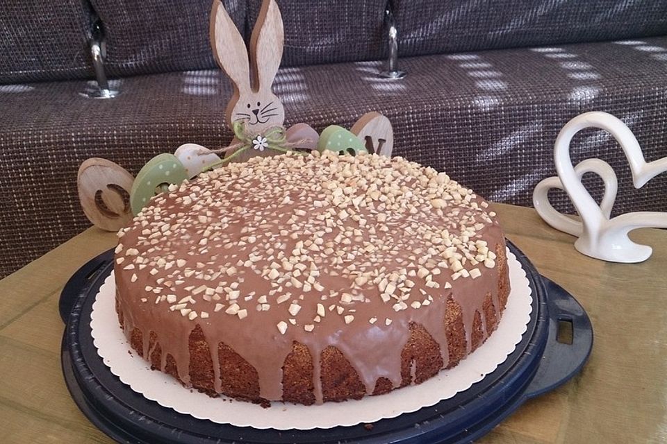 Apfelkuchen mit  Nüssen schnell zubereitet