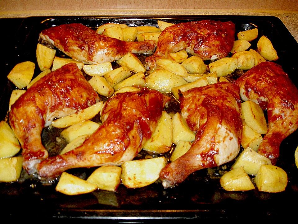 Scharfe Hähnchenkeulen mit Kartoffeln von Suppenliese | Chefkoch