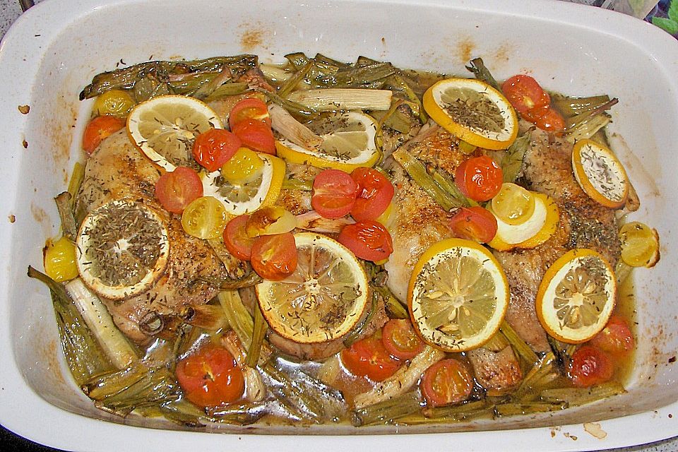 Hähnchen mit Frühlingszwiebeln