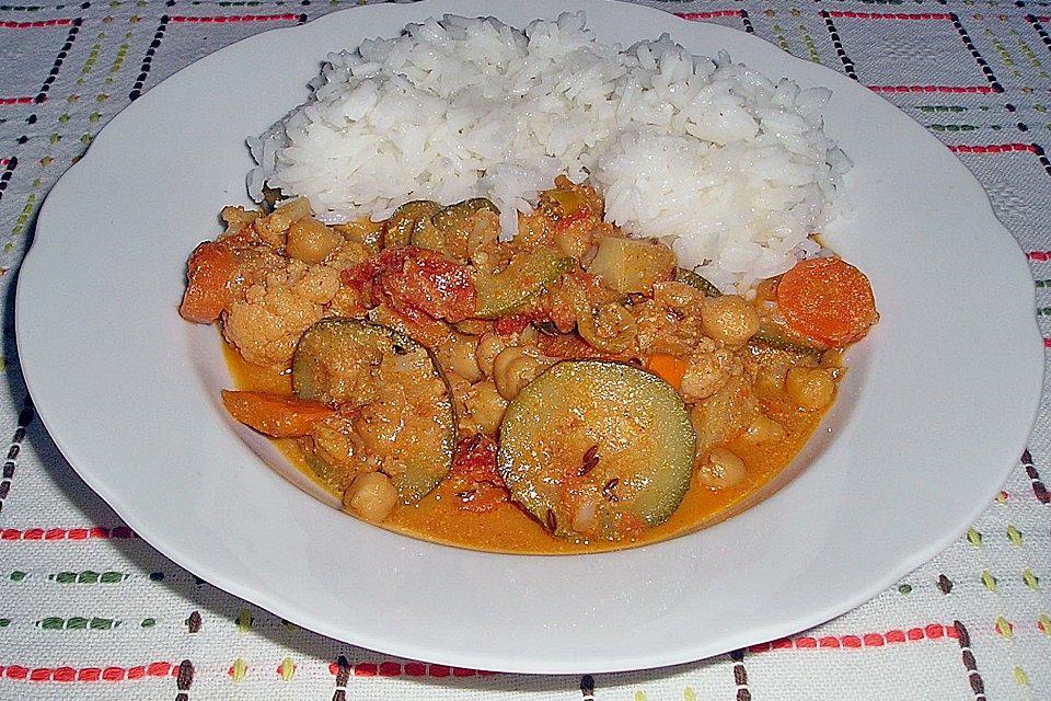 Vegetarisches Gemüsecurry Vegetarisches Gemüsecurry
