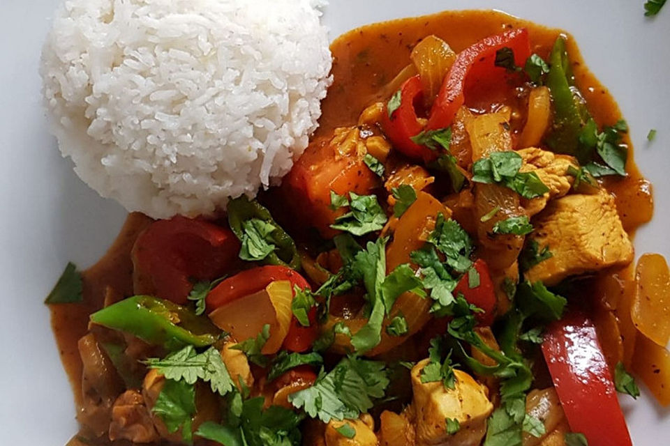 Indisches Hähnchen Jalfrezi