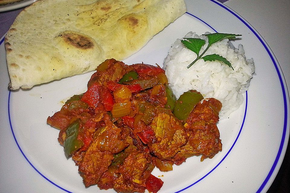 Indisches Hähnchen Jalfrezi