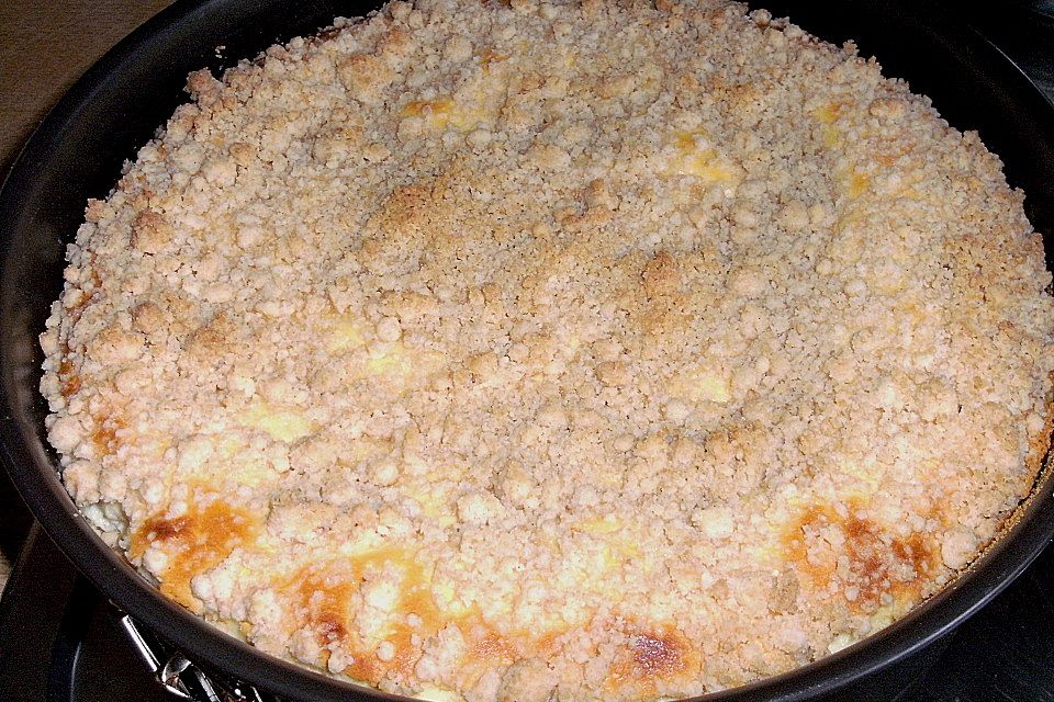 Käse - Streusel - Torte mit Apfel