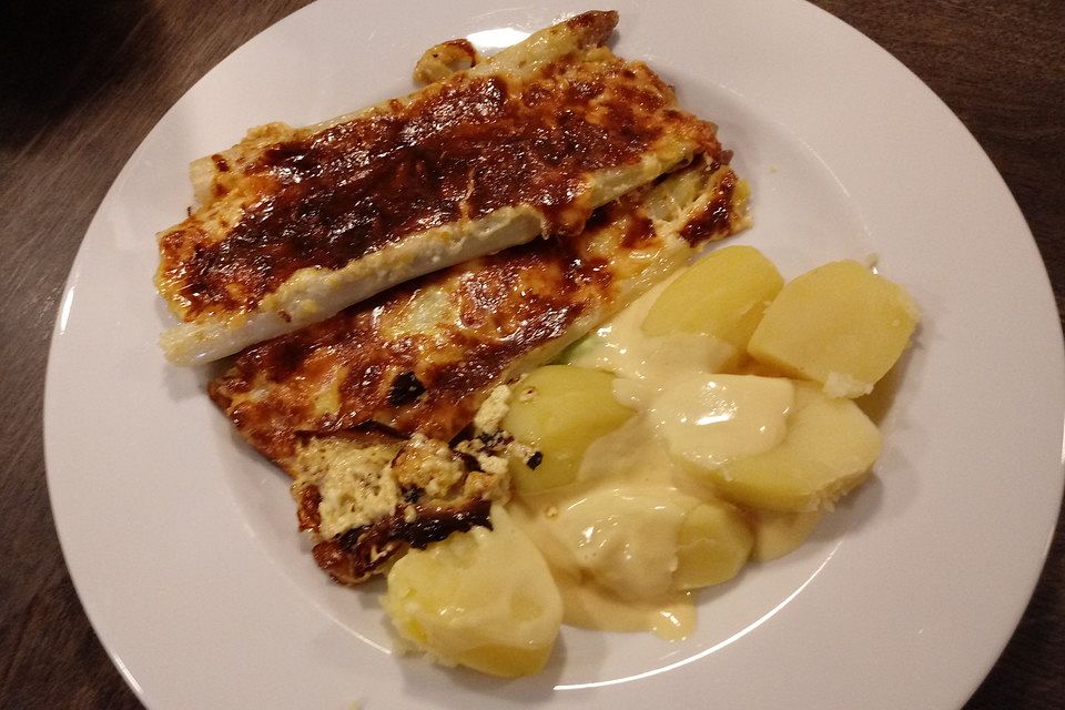 Spargel - Käse - Schinken - Gratin