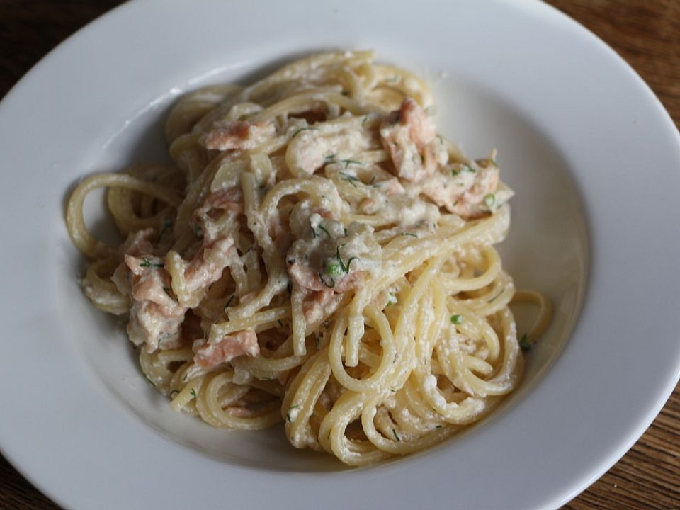 Spaghetti mit Lachs - Dill - Sauce von AndyUTG| Chefkoch