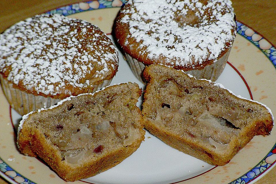 Apfel - Preiselbeer Muffins