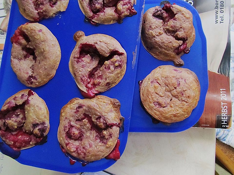 Himbeer - Reis - Muffins mit Marmeladenfüllung von kaddiey| Chefkoch