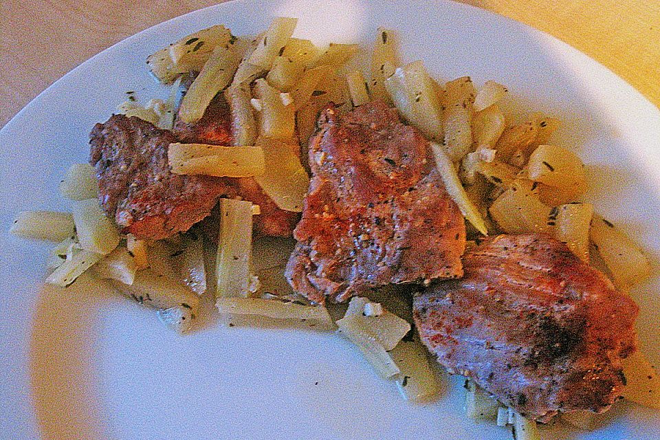 Fenchel - Birnen - Gemüse mit Schweinefilet