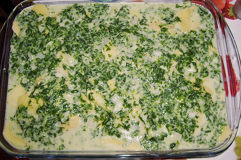 Spinat - Kartoffel - Gratin