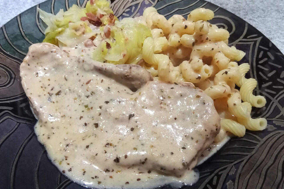 SABO - Schweineschnitzel in scharfer Knoblauch Sauce