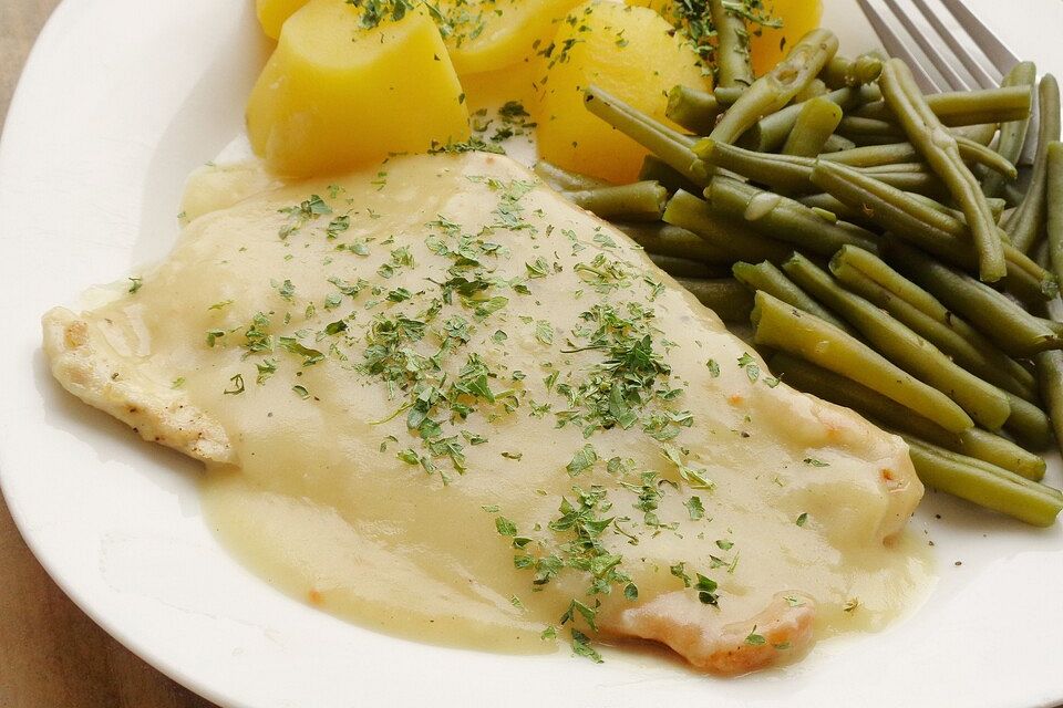 SABO - Schweineschnitzel in scharfer Knoblauch Sauce