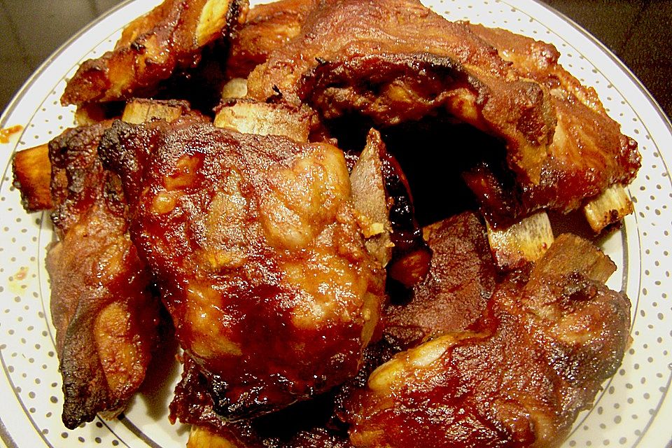 Spareribs mit amerikanischer BBQ-Sauce
