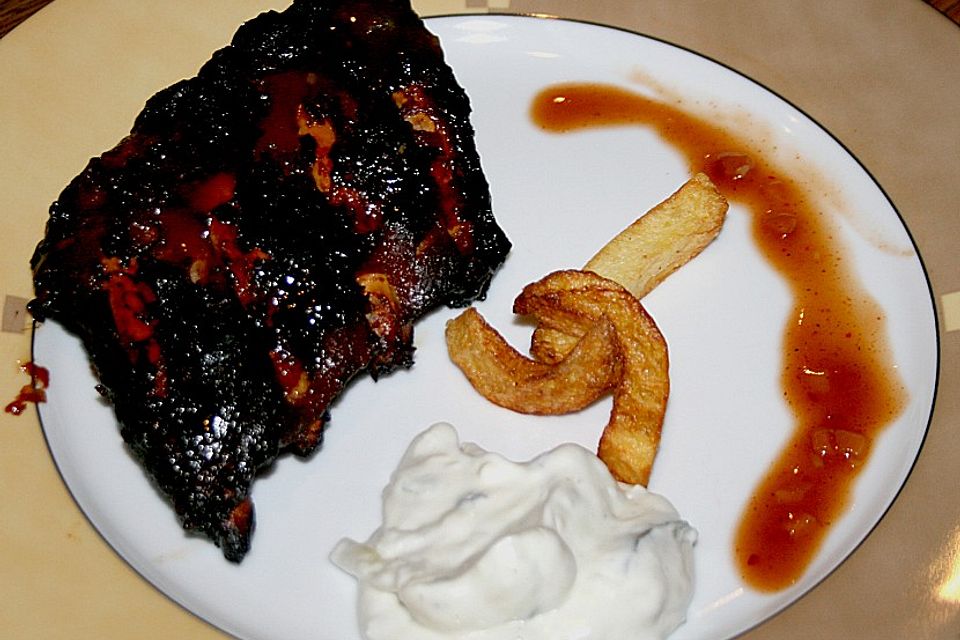 Spareribs mit amerikanischer BBQ-Sauce