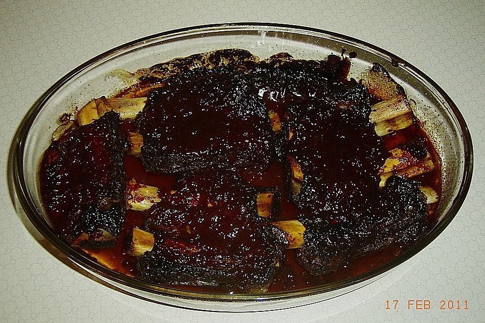 Spareribs mit amerikanischer BBQ-Sauce