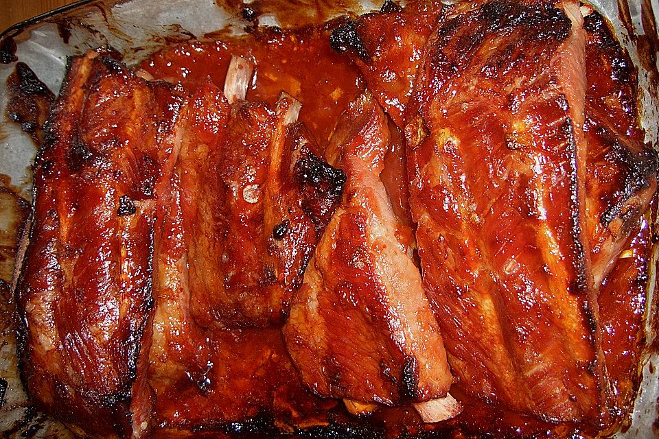 Spareribs mit amerikanischer BBQ-Sauce