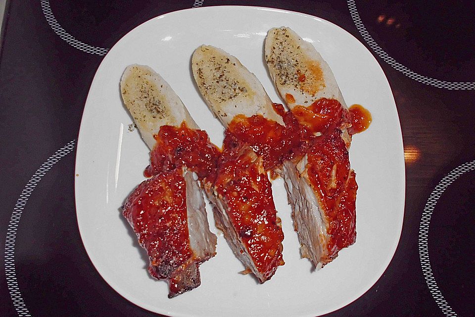Spareribs mit amerikanischer BBQ-Sauce