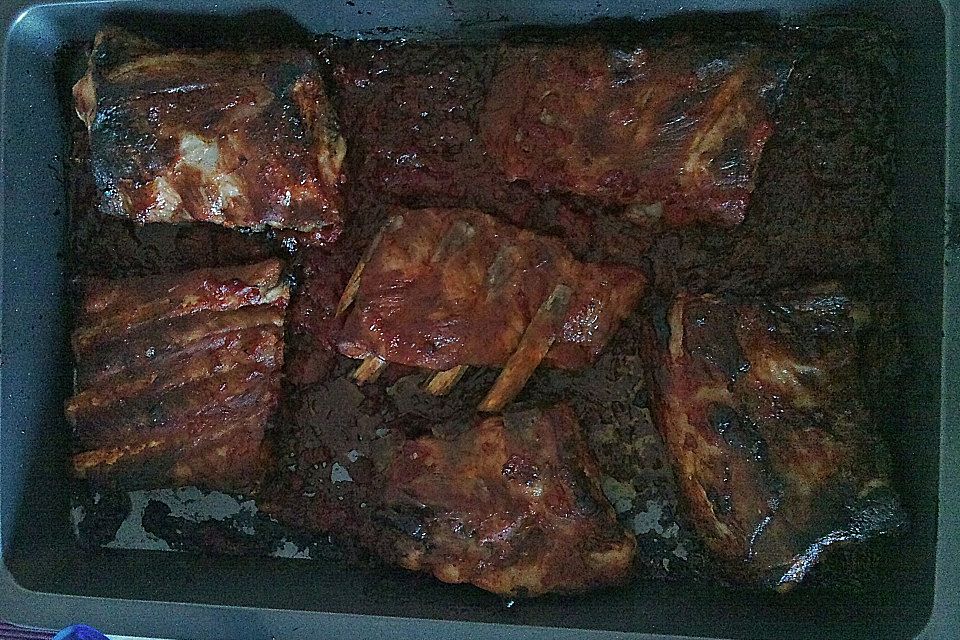 Spareribs mit amerikanischer BBQ-Sauce