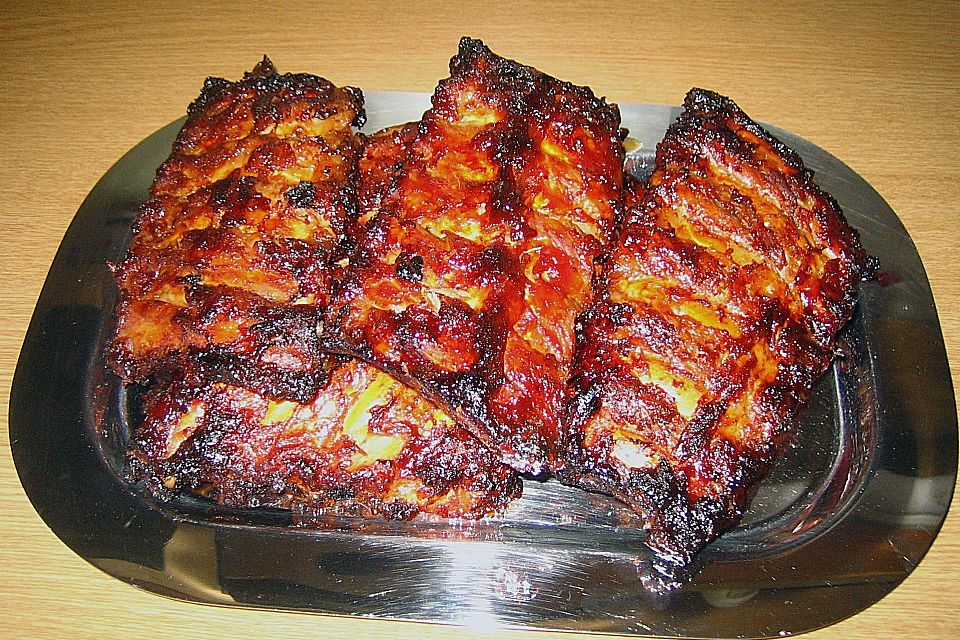 Spareribs mit amerikanischer BBQ-Sauce