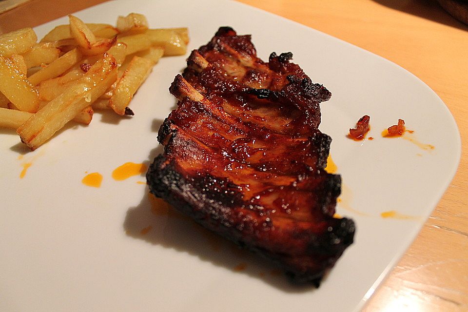 Spareribs mit amerikanischer BBQ-Sauce