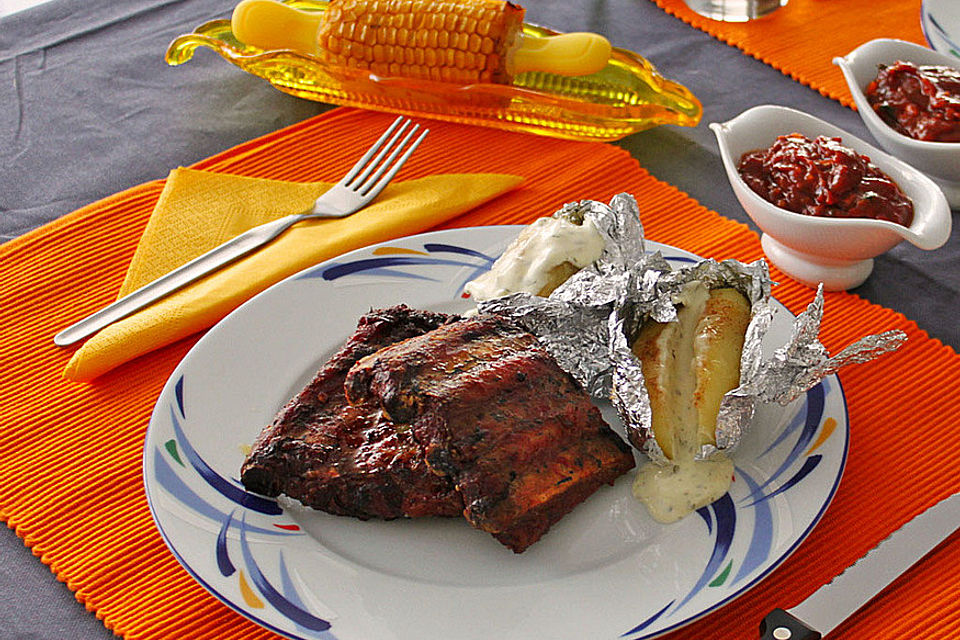 Spareribs mit amerikanischer BBQ-Sauce