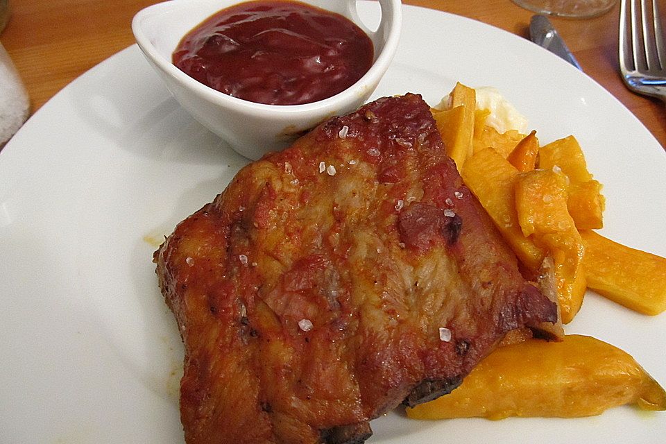 Spareribs mit amerikanischer BBQ-Sauce