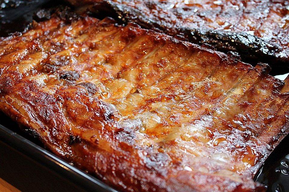 Spareribs mit amerikanischer BBQ-Sauce