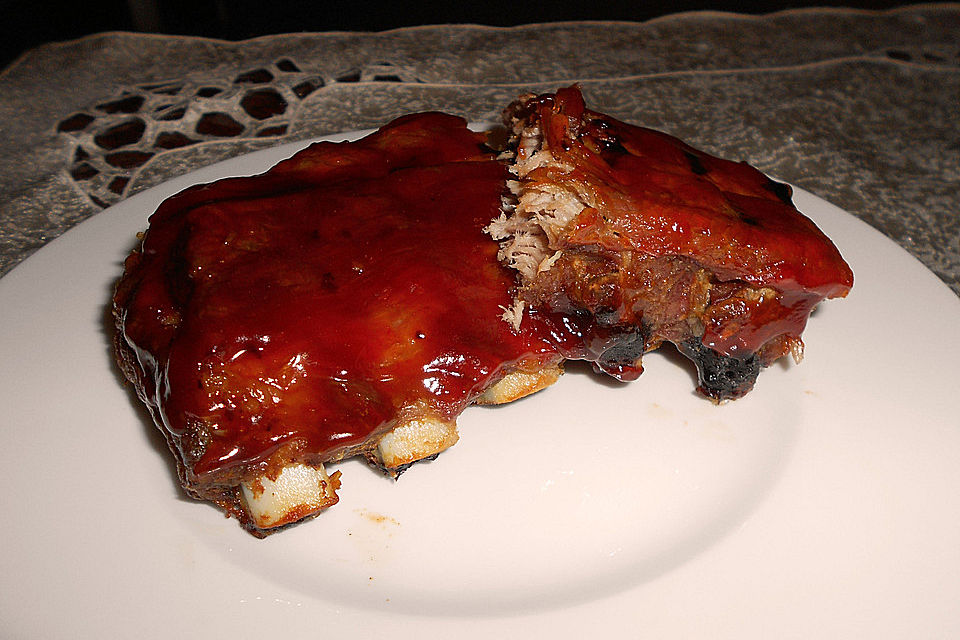 Spareribs mit amerikanischer BBQ-Sauce