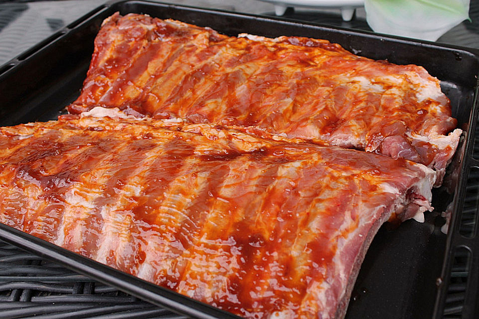 Spareribs mit amerikanischer BBQ-Sauce