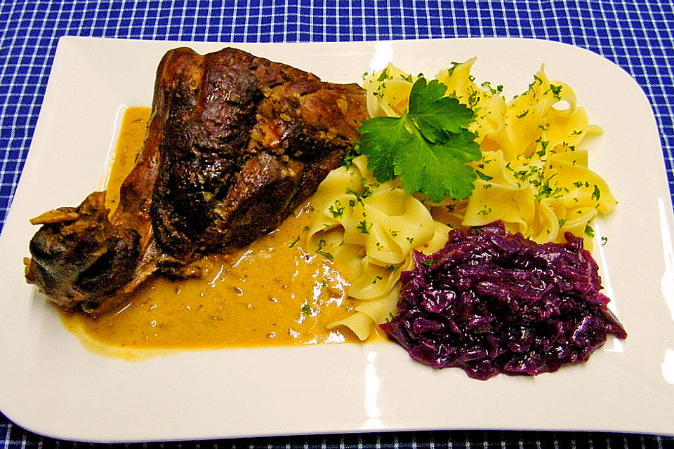 Hasenkeulen mit Sherry - Sauce