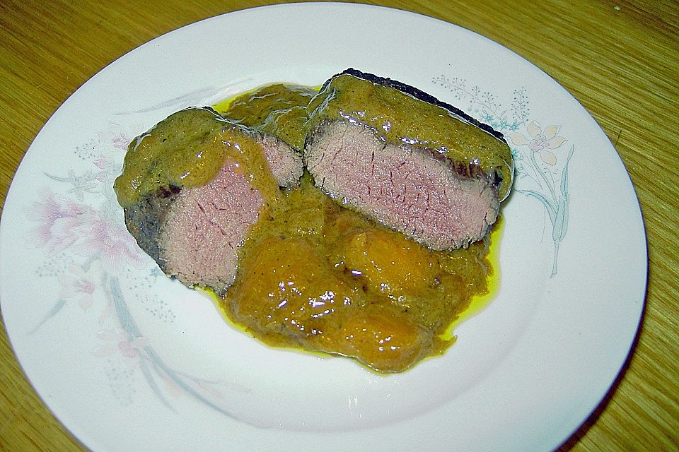 Hirschsteak an Mango - Whiskey Sauce