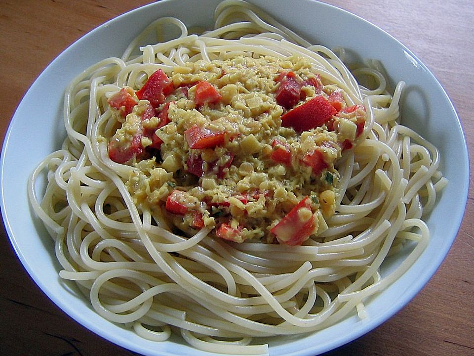 Curry - Linsen - Sauce mit Spaghetti von hexe-felda| Chefkoch