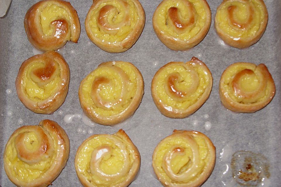 Puddingschnecken - Kuchen Puddingschnecken - Kuchen