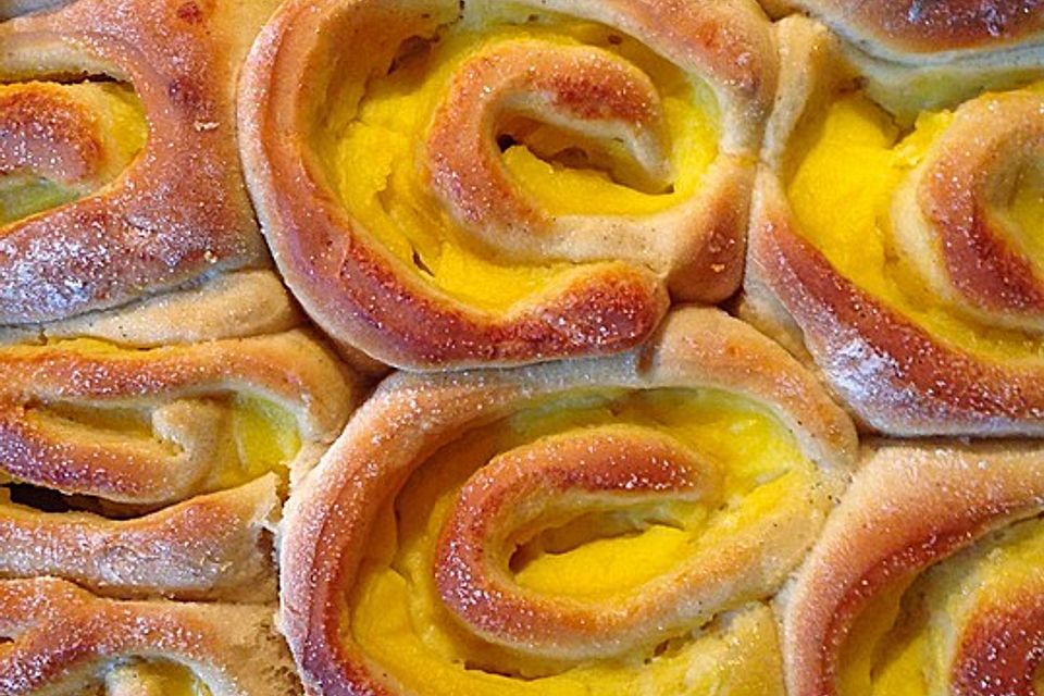 Puddingschnecken - Kuchen Puddingschnecken - Kuchen