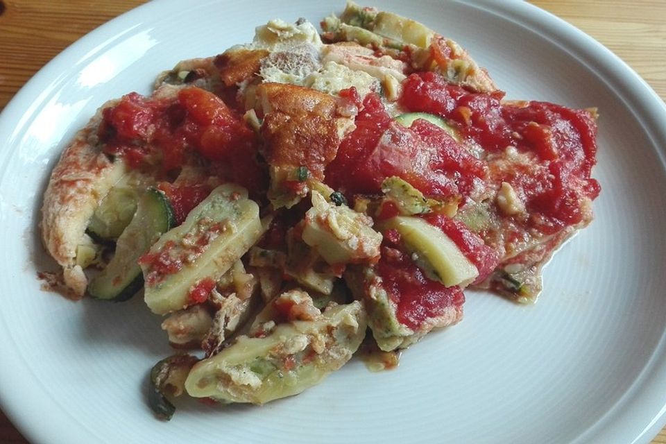 Maultaschen mit  Zucchini