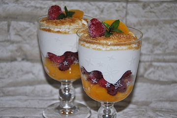Himbeer - Pfirsich - Dessert